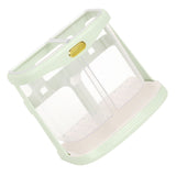 Chopsticks Drain Bucket Wall Mounted Double Compartment Hole Free Chopsticks Tube Basket for Forks Spoon Light Green