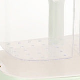 Chopsticks Drain Bucket Wall Mounted Double Compartment Hole Free Chopsticks Tube Basket for Forks Spoon Light Green