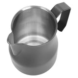 Milk Frothing Pitcher Coffee Steaming Pitcher 304 Stainless Steel Coffee Milk Cup Milk Frother Cup Olecranon Type Outlet Black 350ML