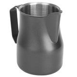 Milk Frothing Pitcher Coffee Steaming Pitcher 304 Stainless Steel Coffee Milk Cup Milk Frother Cup Olecranon Type Outlet Black 350ML