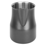 Milk Frothing Pitcher Coffee Steaming Pitcher 304 Stainless Steel Coffee Milk Cup Milk Frother Cup Olecranon Type Outlet Black 350ML
