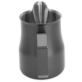 Milk Frothing Pitcher Coffee Steaming Pitcher 304 Stainless Steel Coffee Milk Cup Milk Frother Cup Olecranon Type Outlet Black 350ML - Extra Image