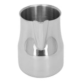 Milk Frothing Pitcher Coffee Steaming Pitcher 304 Stainless Steel Coffee Milk Cup Milk Frother Cup Olecranon Type Outlet Silver 350ML