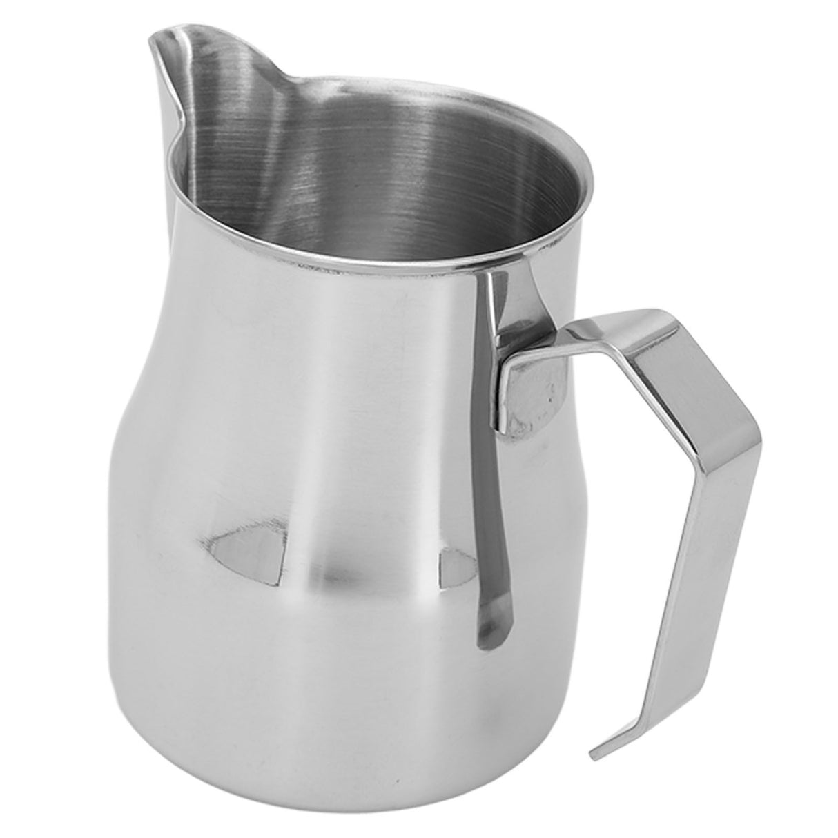 Milk Frothing Pitcher Coffee Steaming Pitcher 304 Stainless Steel Coffee Milk Cup Milk Frother Cup Olecranon Type Outlet Silver 350ML