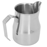 Milk Frothing Pitcher Coffee Steaming Pitcher 304 Stainless Steel Coffee Milk Cup Milk Frother Cup Olecranon Type Outlet Silver 350ML - Extra Image