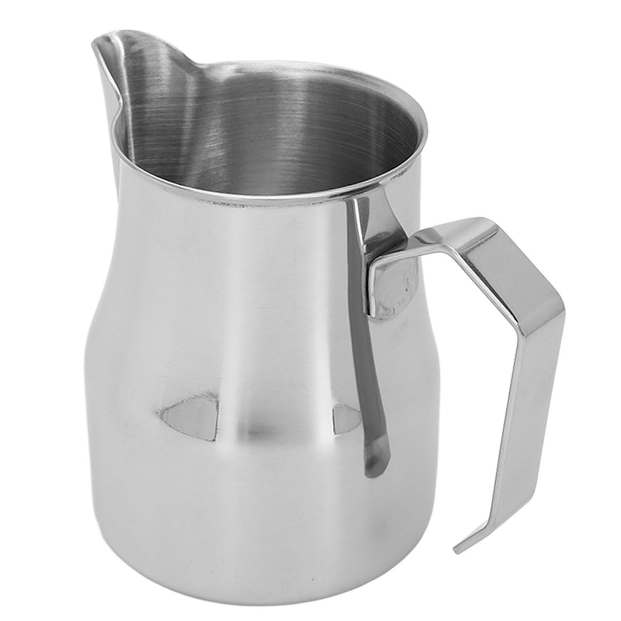 Milk Frothing Pitcher Coffee Steaming Pitcher 304 Stainless Steel Coffee Milk Cup Milk Frother Cup Olecranon Type Outlet Silver 350ML
