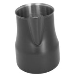 Milk Frothing Pitcher Coffee Steaming Pitcher 304 Stainless Steel Coffee Milk Cup Milk Frother Cup Olecranon Type Outlet Black 450ML