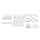 Dish Rack 2 Tier Bowl Dish Drainer Neat Organization Rust Prevention Kitchen Drying Rack Water Cup Style
