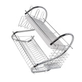 Dish Rack 2 Tier Bowl Dish Drainer Neat Organization Rust Prevention Kitchen Drying Rack Water Cup Style