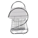 Dish Rack 2 Tier Bowl Dish Drainer Neat Organization Rust Prevention Kitchen Drying Rack Cutting Board Style - Low Angle
