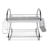 Dish Rack 2 Tier Bowl Dish Drainer Neat Organization Rust Prevention Kitchen Drying Rack Cutting Board Style - Extra Image