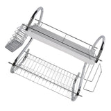 Dish Rack 2 Tier Bowl Dish Drainer Neat Organization Rust Prevention Kitchen Drying Rack Cutting Board Style - Extra Image