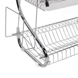 Dish Rack 2 Tier Bowl Dish Drainer Neat Organization Rust Prevention Kitchen Drying Rack Cutting Board Style - Extra Image