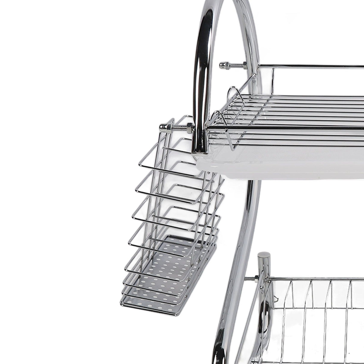 Dish Rack 2 Tier Bowl Dish Drainer Neat Organization Rust Prevention Kitchen Drying Rack Cutting Board Style