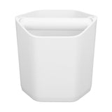 Coffee Knock Box Large Capacity Coffee Grounds Knock Box with Knock Bar and Nonslip Base White