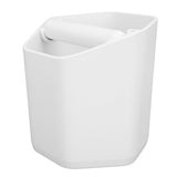 Coffee Knock Box Large Capacity Coffee Grounds Knock Box with Knock Bar and Nonslip Base White