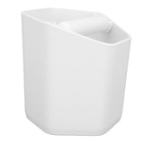 Coffee Knock Box Large Capacity Coffee Grounds Knock Box with Knock Bar and Nonslip Base White