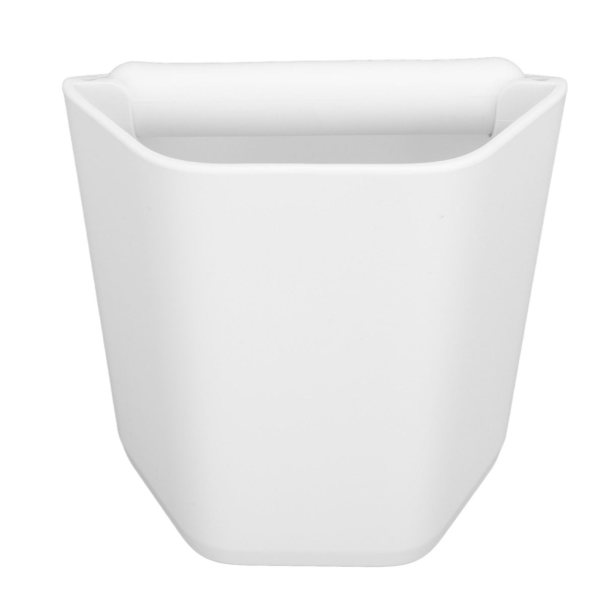 Coffee Knock Box Large Capacity Coffee Grounds Knock Box with Knock Bar and Nonslip Base White