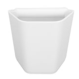 Coffee Knock Box Large Capacity Coffee Grounds Knock Box with Knock Bar and Nonslip Base White