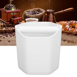 Coffee Knock Box Large Capacity Coffee Grounds Knock Box with Knock Bar and Nonslip Base White - Extra Image
