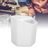 Coffee Knock Box Large Capacity Coffee Grounds Knock Box with Knock Bar and Nonslip Base White