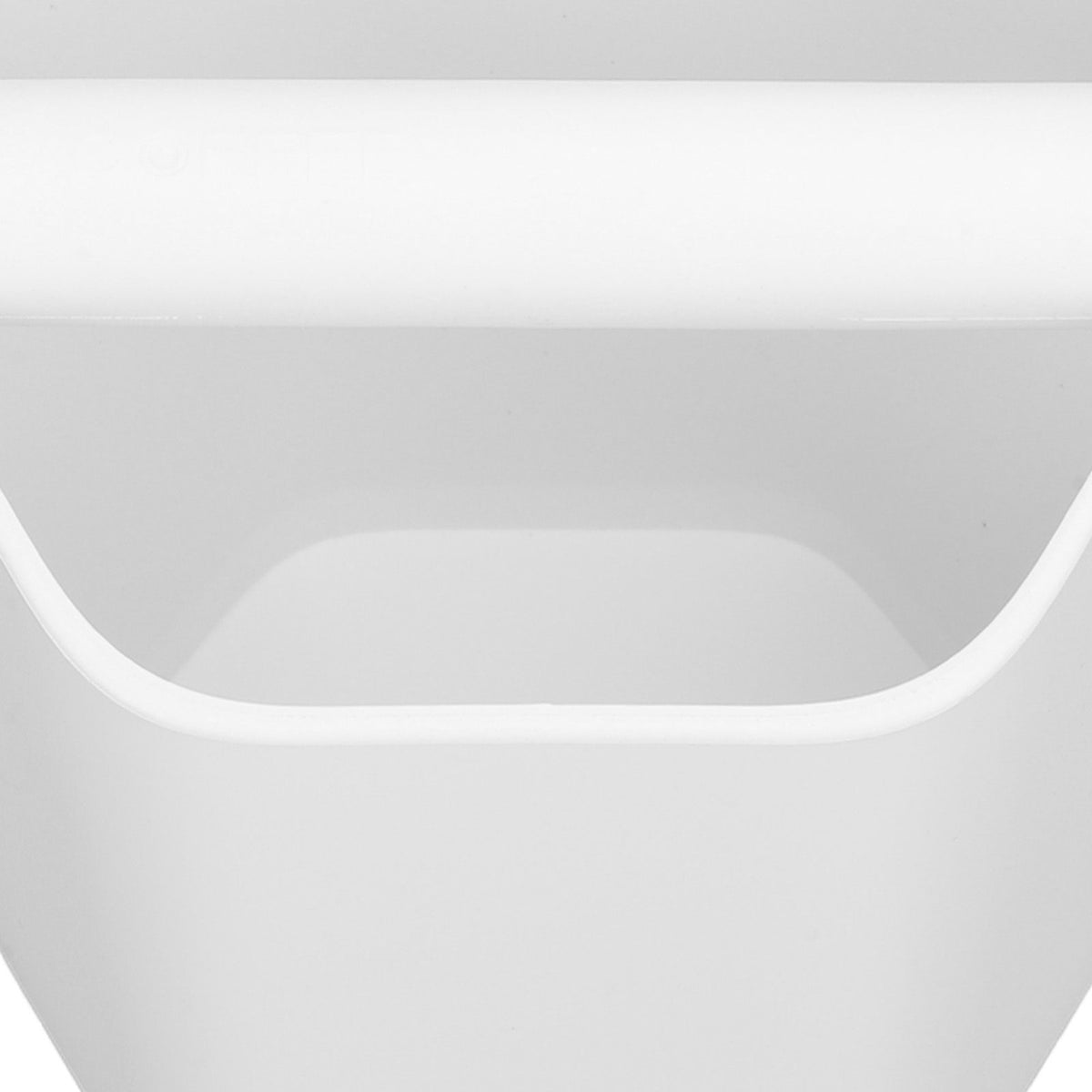 Coffee Knock Box Large Capacity Coffee Grounds Knock Box with Knock Bar and Nonslip Base White