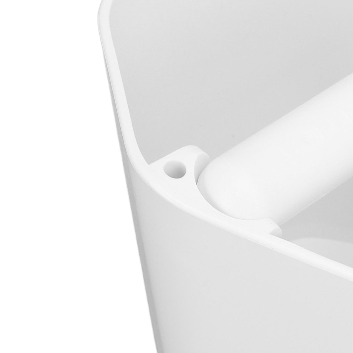 Coffee Knock Box Large Capacity Coffee Grounds Knock Box with Knock Bar and Nonslip Base White