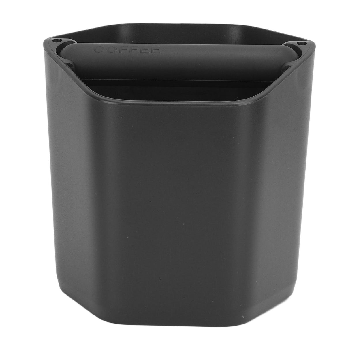 Coffee Knock Box Large Capacity Coffee Grounds Knock Box with Knock Bar and Nonslip Base Black