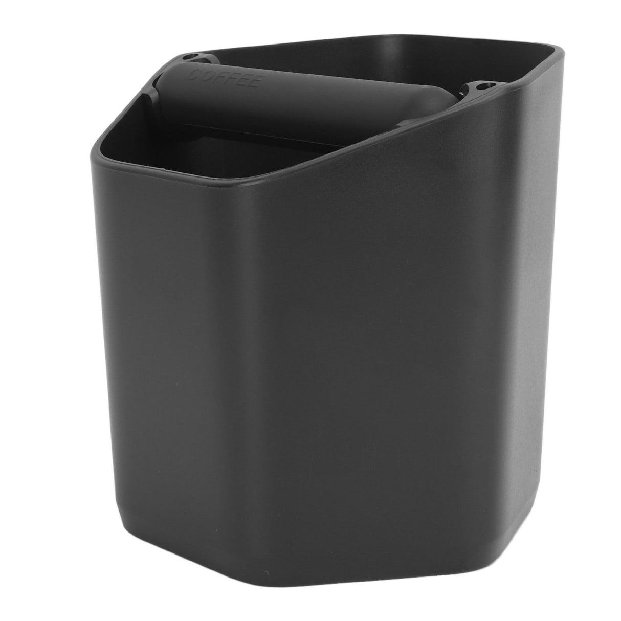 Coffee Knock Box Large Capacity Coffee Grounds Knock Box with Knock Bar and Nonslip Base Black