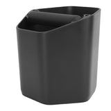Coffee Knock Box Large Capacity Coffee Grounds Knock Box with Knock Bar and Nonslip Base Black - Front View