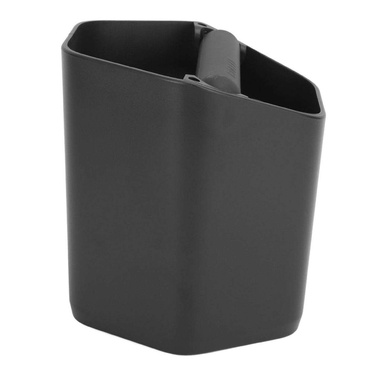 Coffee Knock Box Large Capacity Coffee Grounds Knock Box with Knock Bar and Nonslip Base Black