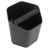 Coffee Knock Box Large Capacity Coffee Grounds Knock Box with Knock Bar and Nonslip Base Black