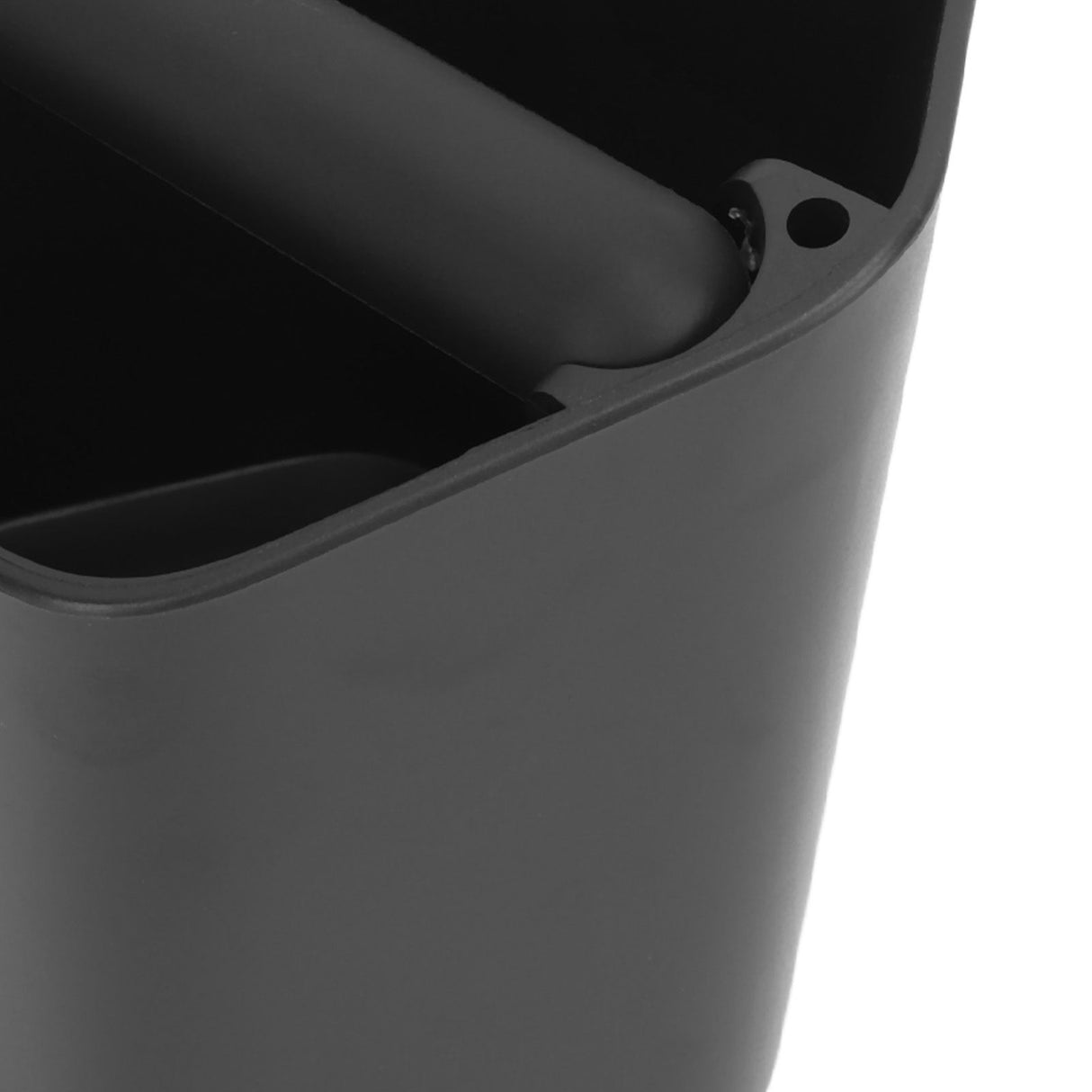 Coffee Knock Box Large Capacity Coffee Grounds Knock Box with Knock Bar and Nonslip Base Black