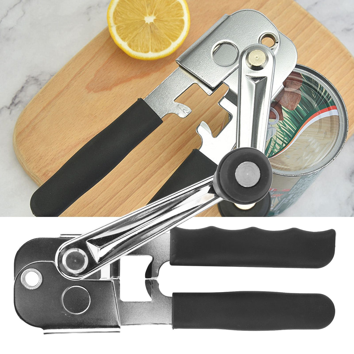 Can Opener Professional Safety Portable Manual Can Lid Opener for Home Kitchen Outdoor Camping