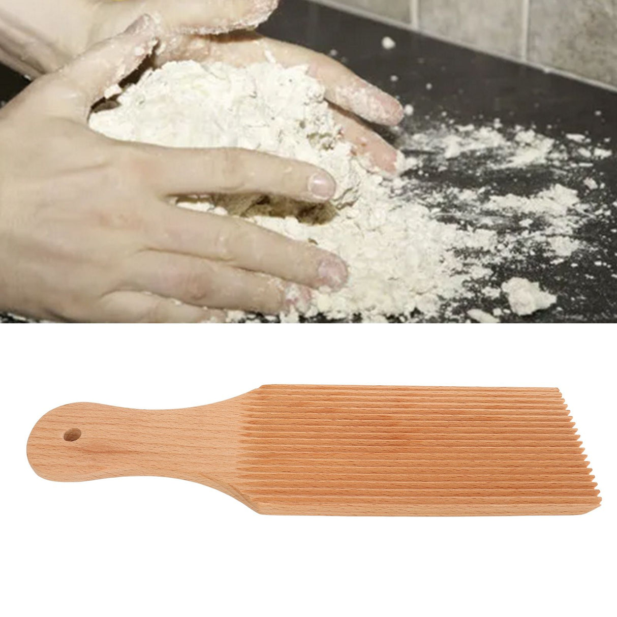 Gnocchi Board Beech Smooth Surface Lightweight Practical Gnocchi Roller for Perfect Shape