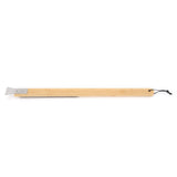 Pizza Oven Brush with Hanging Hole Bamboo Handle Wire BBQ Grill Cleaning Brush with Scraper - 45-Degree Angle