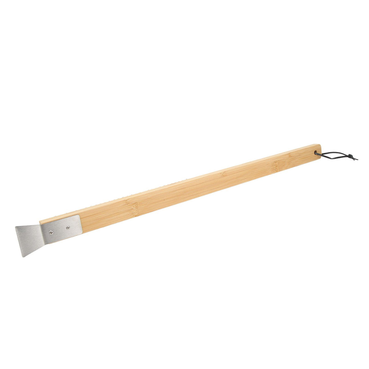 Pizza Oven Brush with Hanging Hole Bamboo Handle Wire BBQ Grill Cleaning Brush with Scraper
