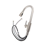 Kitchen Hot Cold Mixing Sink Faucet with Pull Down Sprayer 304 Stainless Steel Kitchen Sink Pull Out Faucet