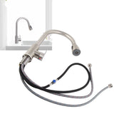 Kitchen Hot Cold Mixing Sink Faucet with Pull Down Sprayer 304 Stainless Steel Kitchen Sink Pull Out Faucet - Extra Image