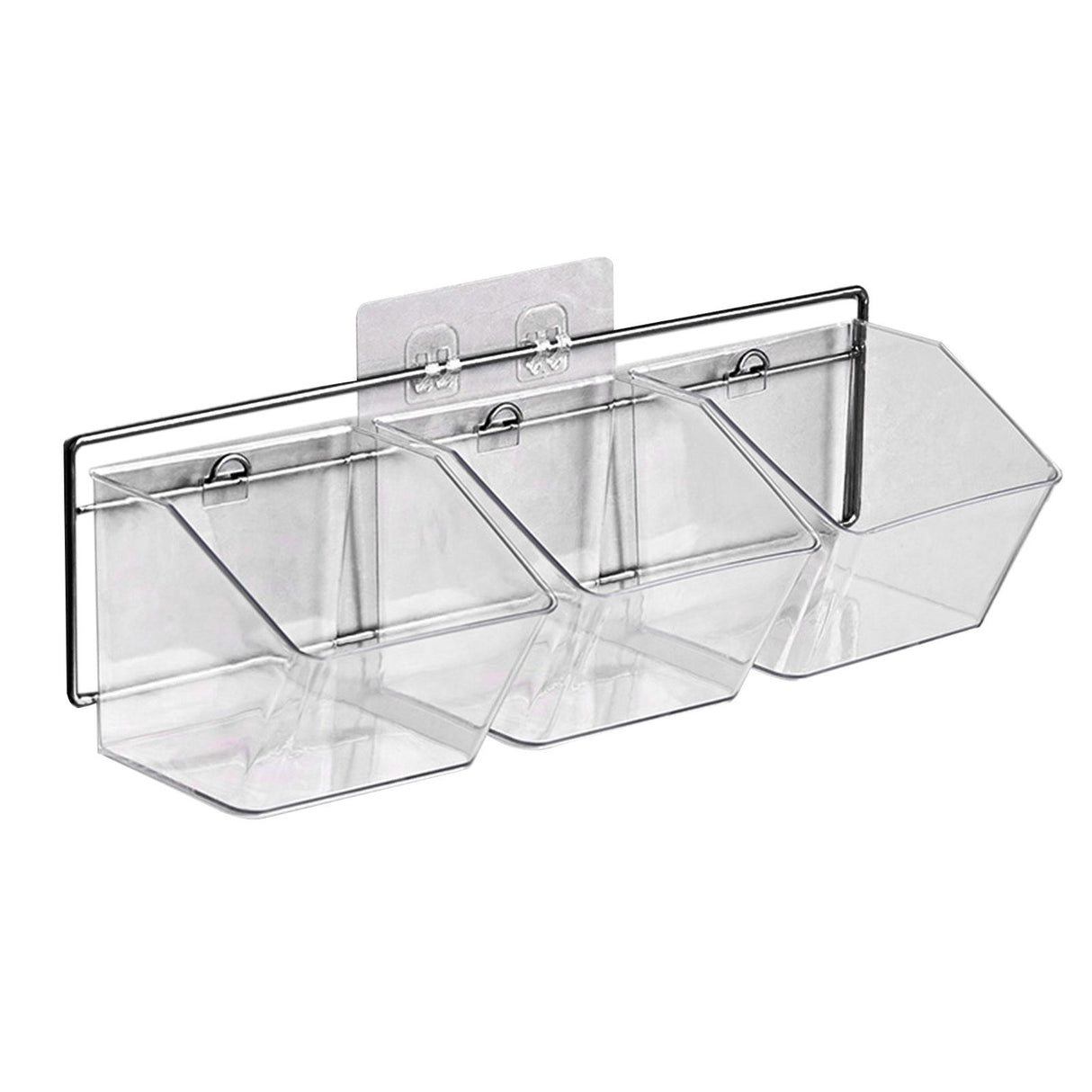 Wall Mounted Storage Container 3 Layer Wall Hanging Kitchen Storage Box for Garlic Ginger Onion Horizontal Hanging