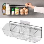 Wall Mounted Storage Container 3 Layer Wall Hanging Kitchen Storage Box for Garlic Ginger Onion Horizontal Hanging