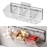 Wall Mounted Storage Container 3 Layer Wall Hanging Kitchen Storage Box for Garlic Ginger Onion Horizontal Hanging
