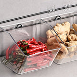 Wall Mounted Storage Container 3 Layer Wall Hanging Kitchen Storage Box for Garlic Ginger Onion Horizontal Hanging - Extra Image