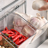 Wall Mounted Storage Container 3 Layer Wall Hanging Kitchen Storage Box for Garlic Ginger Onion Horizontal Hanging