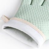 Thickened Silicone Anti Scalding Oven Glove Heat Resistant Silicone Cooking Glove for Microwave Oven Toaster Mint Green