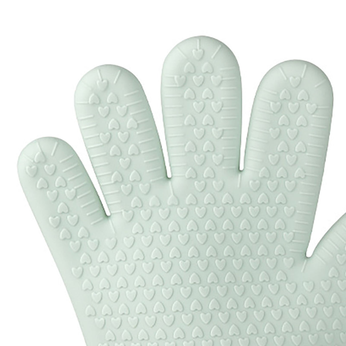 Thickened Silicone Anti Scalding Oven Glove Heat Resistant Silicone Cooking Glove for Microwave Oven Toaster Mint Green