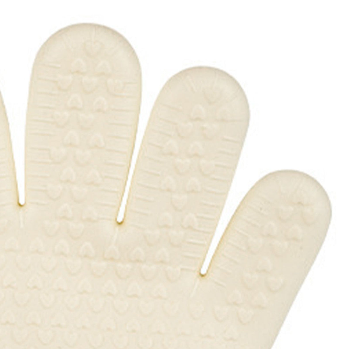 Thickened Silicone Anti Scalding Oven Glove Heat Resistant Silicone Cooking Glove for Microwave Oven Toaster Ivory White