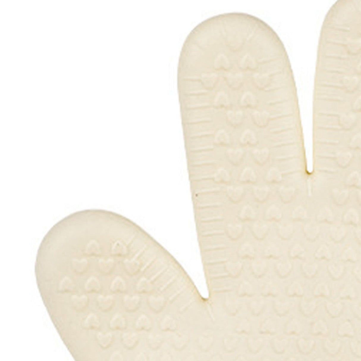 Thickened Silicone Anti Scalding Oven Glove Heat Resistant Silicone Cooking Glove for Microwave Oven Toaster Ivory White