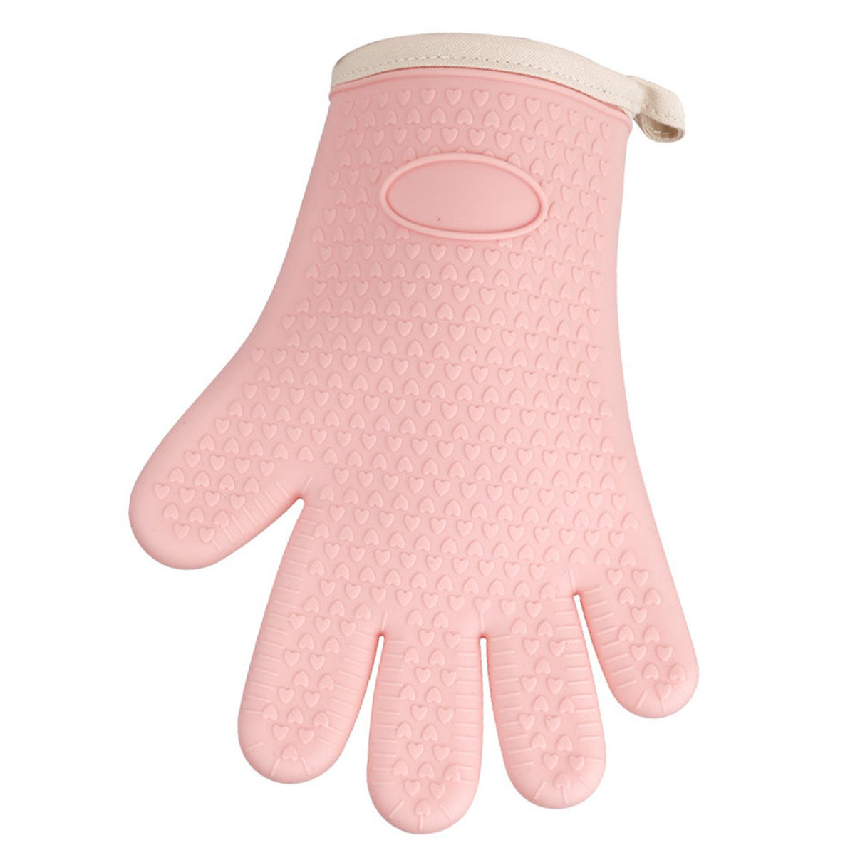 Thickened Silicone Anti Scalding Oven Glove Heat Resistant Silicone Cooking Glove for Microwave Oven Toaster pink Orange