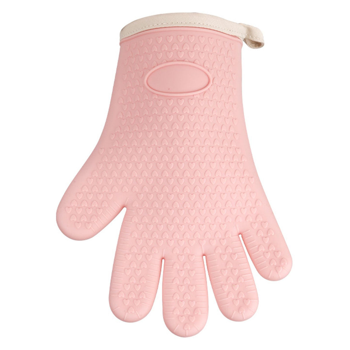Thickened Silicone Anti Scalding Oven Glove Heat Resistant Silicone Cooking Glove for Microwave Oven Toaster pink Orange
